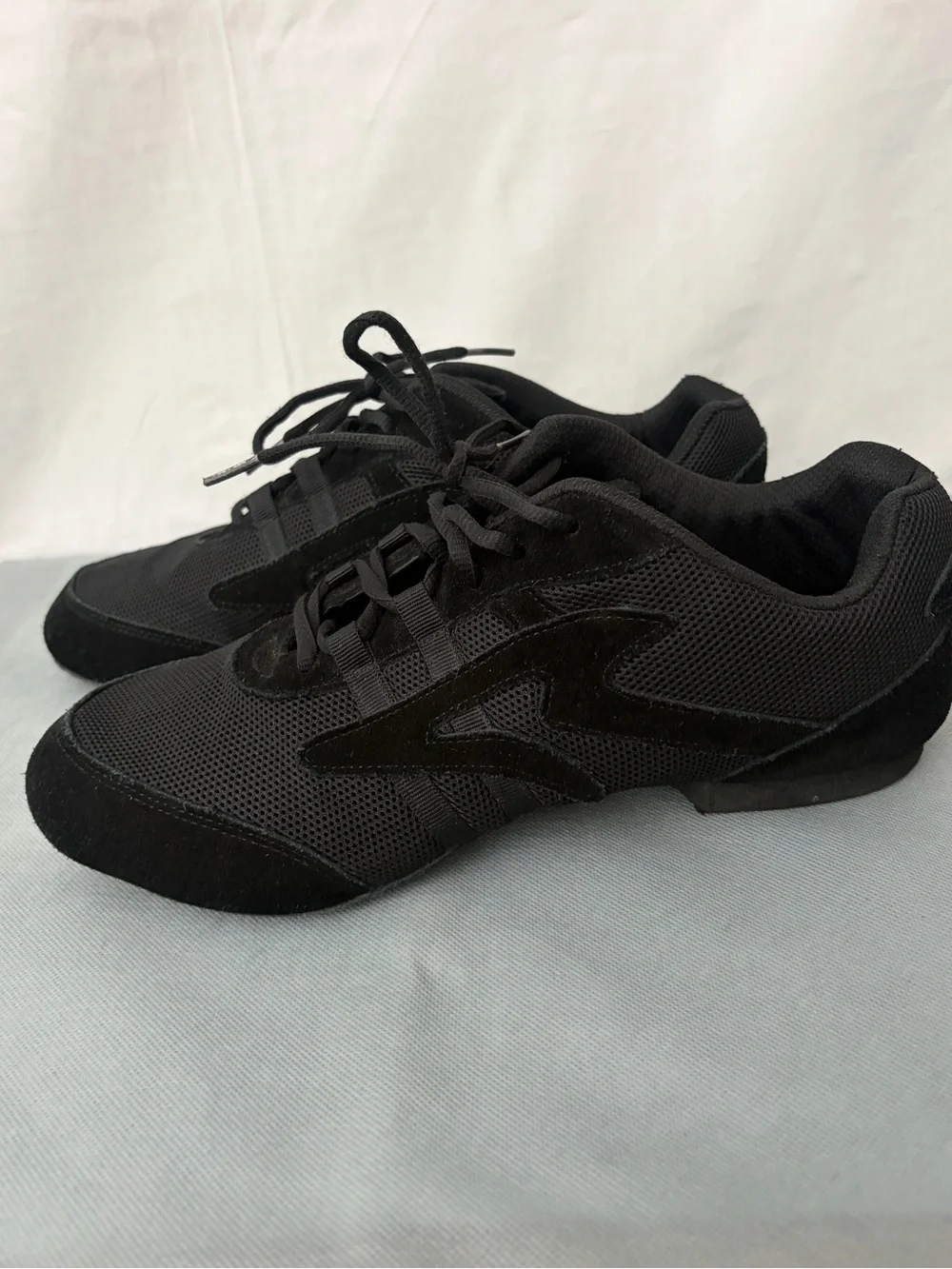 Sansha Men’s Black Suede Mesh Jazz Sneakers Size 17M Dance Shoes Excellent(B226)